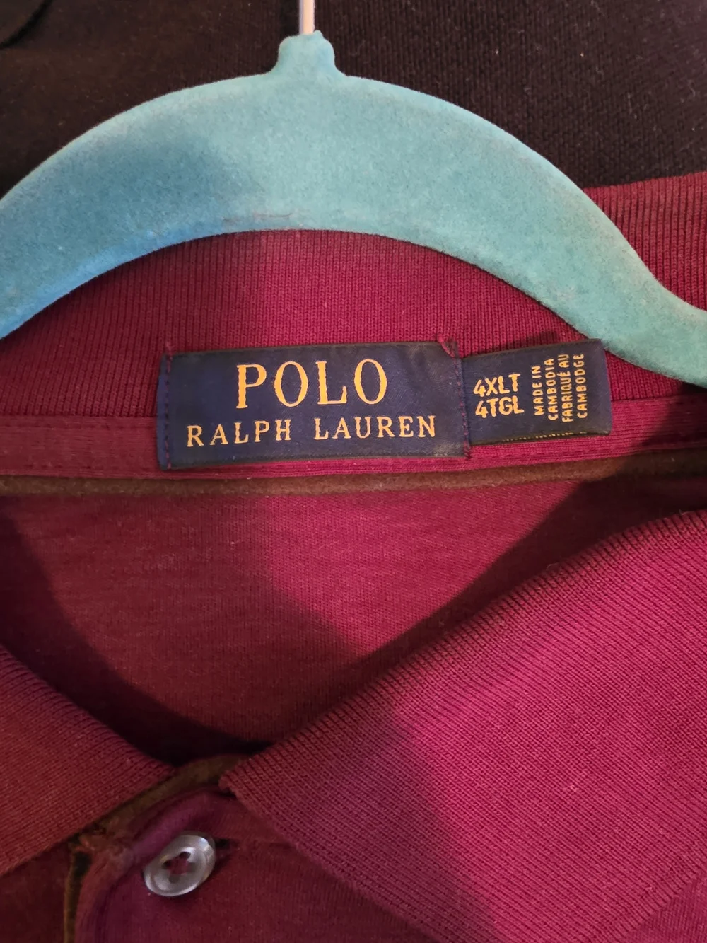 Ralph Lauren Men's Long-Sleeve Polo Shirt - Burgundy with Gold Pony